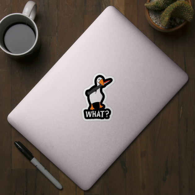 What? Murder Goose Funny Murderino True Crime Farm Animal Illustration by JessieJune